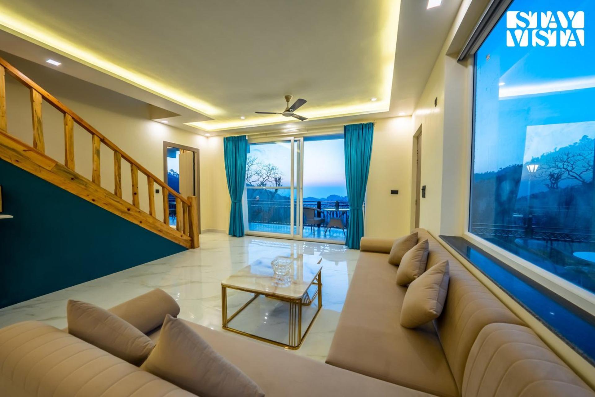 Stayvista At Sunset Springs With Pool & Views Nainital Exterior photo